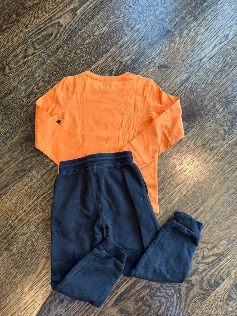 S’mores top and black sweatpants